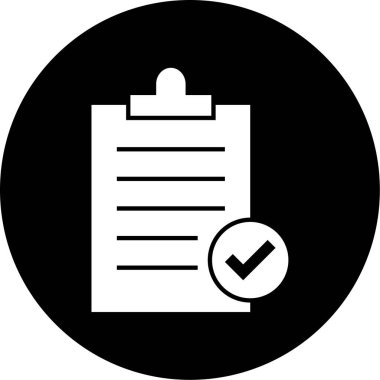 Kontrol listesi simgesinin vektör illüstrasyonu