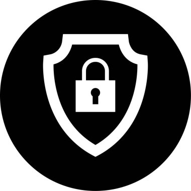 Kalkan. Web simgesi basit illüstrasyon