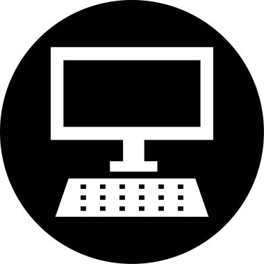 Bilgisayar. Web simgesi basit illüstrasyon