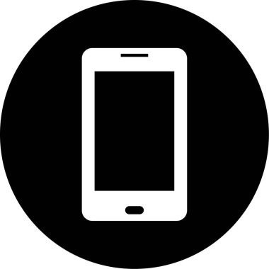 Cep telefonu simgesi, vektör illüstrasyonu