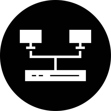 Bir bilgisayar simgesinin vektör illüstrasyonu