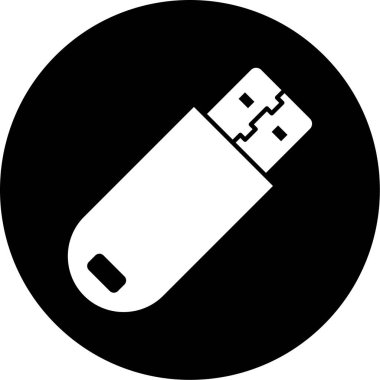 USB flash disk simgesi. Basit tasarım