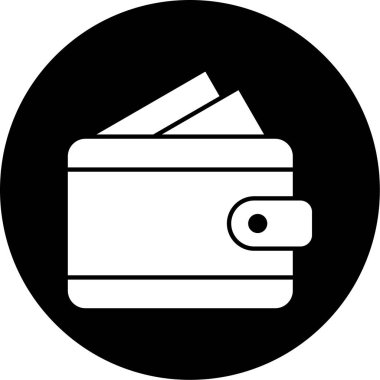 cüzdan ikonu vektör illüstrasyonu