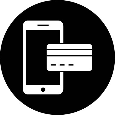 Kredi kartıyla. Basit resimleme