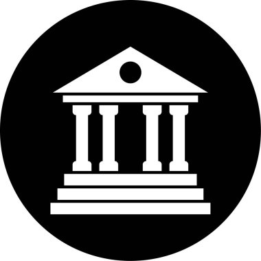 Banka simgesi, vektör illüstrasyonu