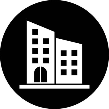 Bina. Web simgesi basit illüstrasyon