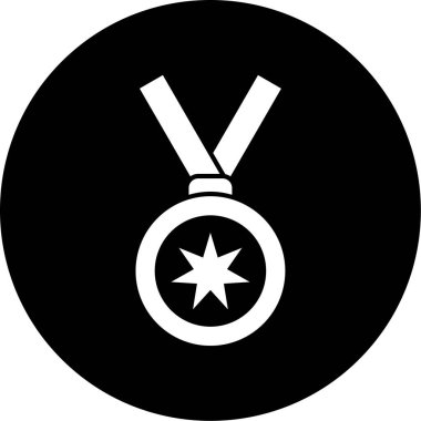 Madalya. Web simgesi basit illüstrasyon