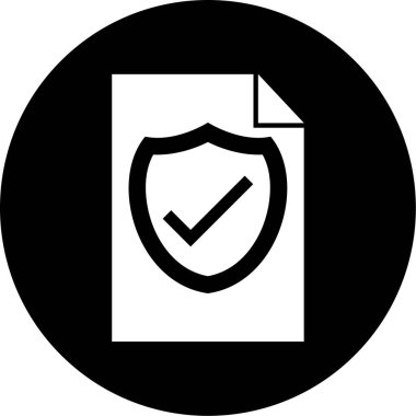 Kalkan simgesinin vektör illüstrasyonu