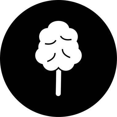 Bir ağaç simgesinin vektör illüstrasyonu