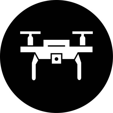 Bir dron simgesinin vektör illüstrasyonu