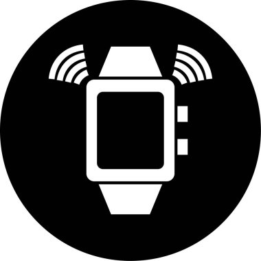 akıllı saat simgesi soyut arka grubunda izole