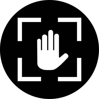 Bir dur simgesinin vektör illüstrasyonu