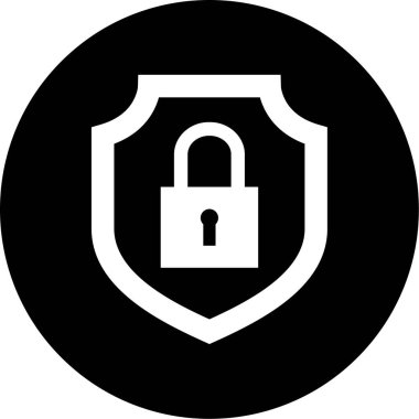 Modern güvenlik simgesinin vektör illüstrasyonu