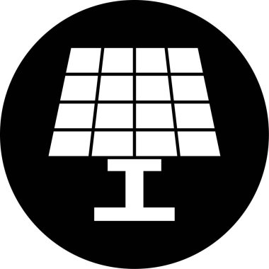 Güneş enerjisi simgesinin vektör illüstrasyonu