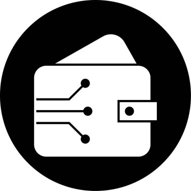 cüzdan ikonu vektör illüstrasyonu