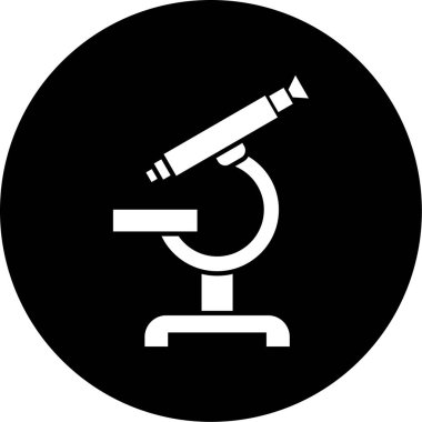 Bir mikroskop simgesinin vektör çizimi