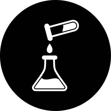 Test tübü simgesinin vektör illüstrasyonu