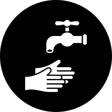 Bir su musluğu simgesinin vektör çizimi