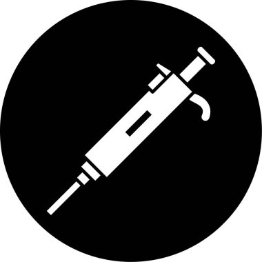 Şırınga simgesinin vektör illüstrasyonu