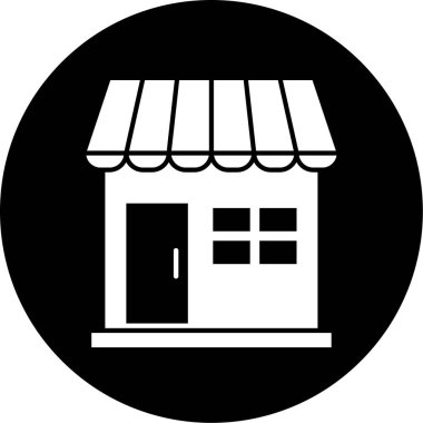 Dükkan. Web simgesi basit illüstrasyon