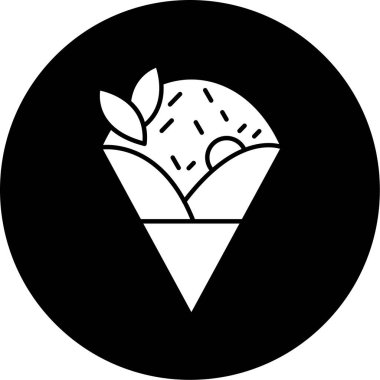 Tek bir ağaç simgesinin vektör illüstrasyonu