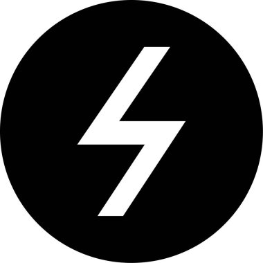 Şimşek simgesinin vektör illüstrasyonu