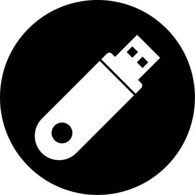 USB flash disk simgesi. Basit tasarım