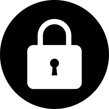 Kilit. Web simgesi basit illüstrasyon