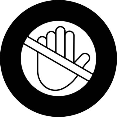 Bir dur simgesinin vektör illüstrasyonu