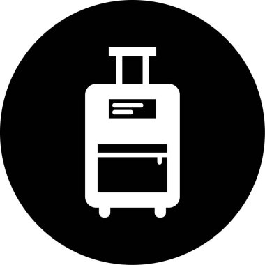 seyahat valizi ikon vektör çizimi