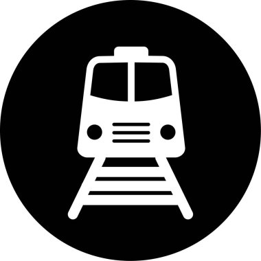 Bir tren simgesinin vektör illüstrasyonu