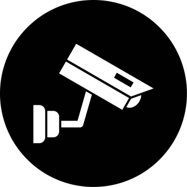 Güvenlik kamerası simgesinin vektör illüstrasyonu