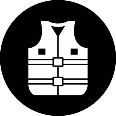 Bir yelek simgesinin vektör illüstrasyonu