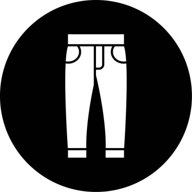 Pantolon. Web simgesi basit illüstrasyon