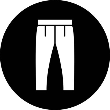 Pantolon. Web simgesi basit illüstrasyon