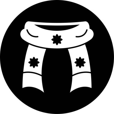 Bayrak tutan bir kadının vektör çizimi