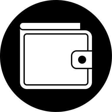 cüzdan ikonu vektör illüstrasyonu