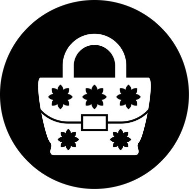 Alışveriş poşeti simgesinin vektör illüstrasyonu