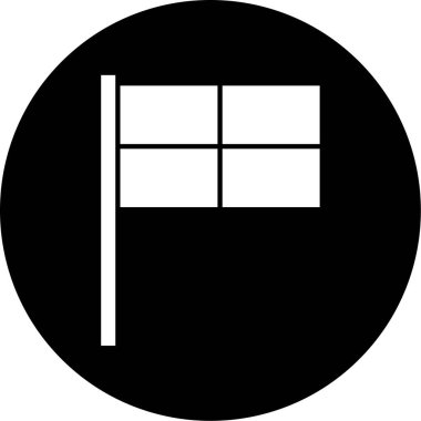 bayrak ikonu vektör illüstrasyonu