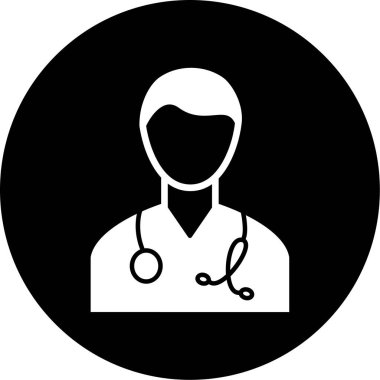 Kadın bir doktorun vektör çizimi