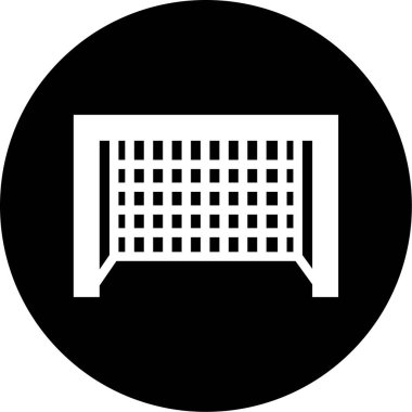 Tenis kortu simgesi, vektör illüstrasyonu