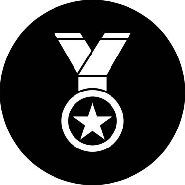 Madalya. Web simgesi basit illüstrasyon