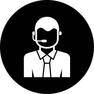 çağrı merkezi simgesi, vektör illüstrasyonu