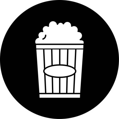 patlamış mısır ikonu vektör illüstrasyonu