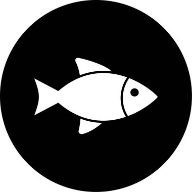Balık. Web simgesi basit illüstrasyon