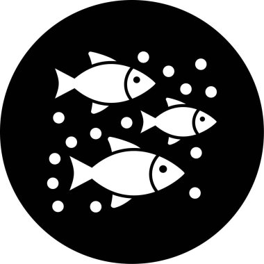 Balık. Web simgesi basit illüstrasyon