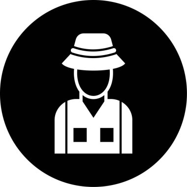 Şapkalı bir adamın vektör çizimi