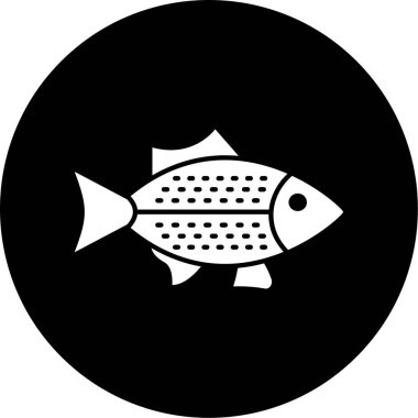 Balık. Web simgesi basit illüstrasyon