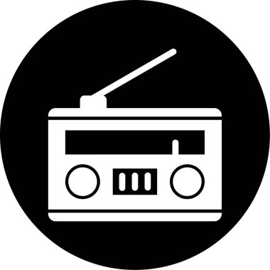 Modern müzik simgesinin vektör illüstrasyonu