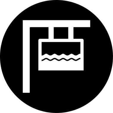 Havaalanı simgesinin vektör illüstrasyonu